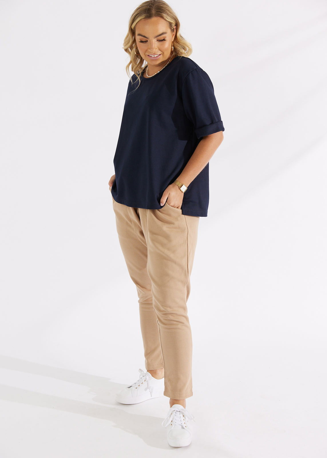 Anja Sweat Top Navy - Salt + Soda