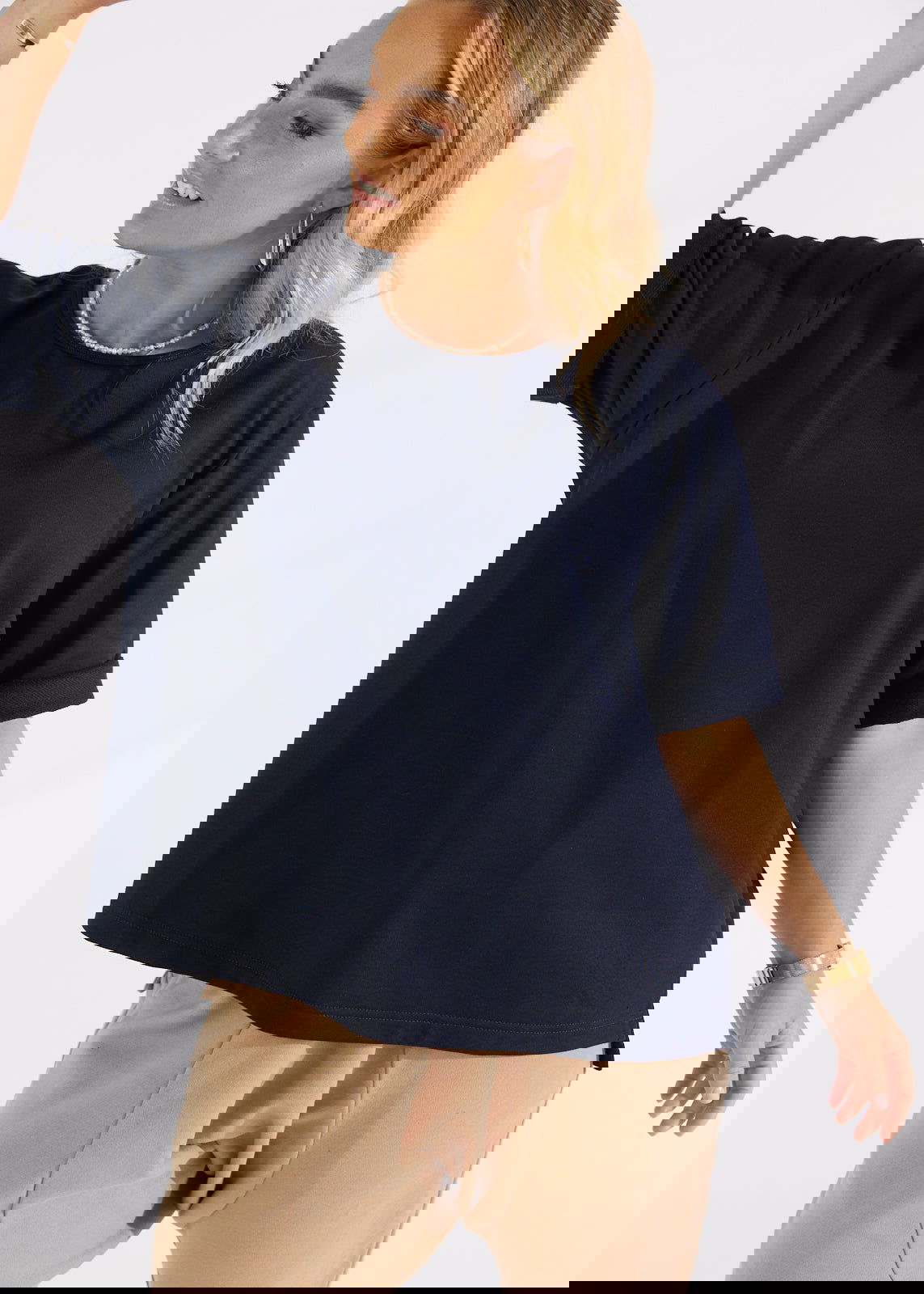 Anja Sweat Top Navy - Salt + Soda