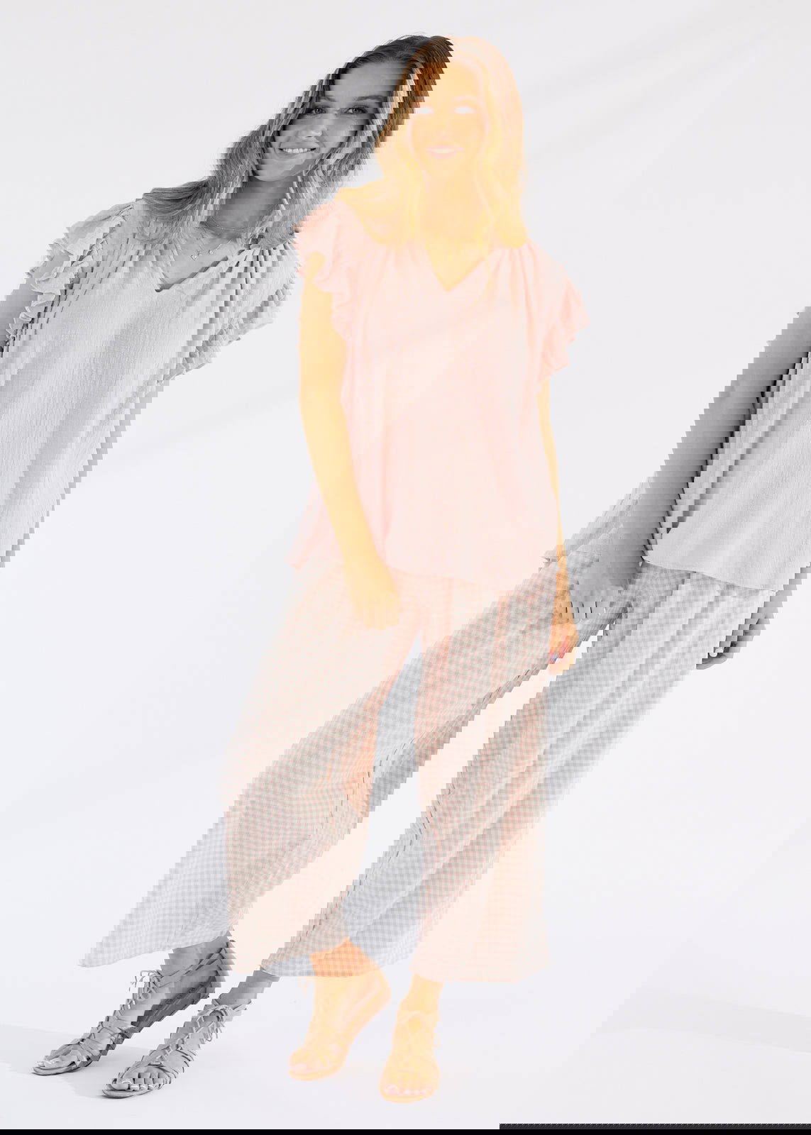 Broome Pant Pink Check - Salt + Soda