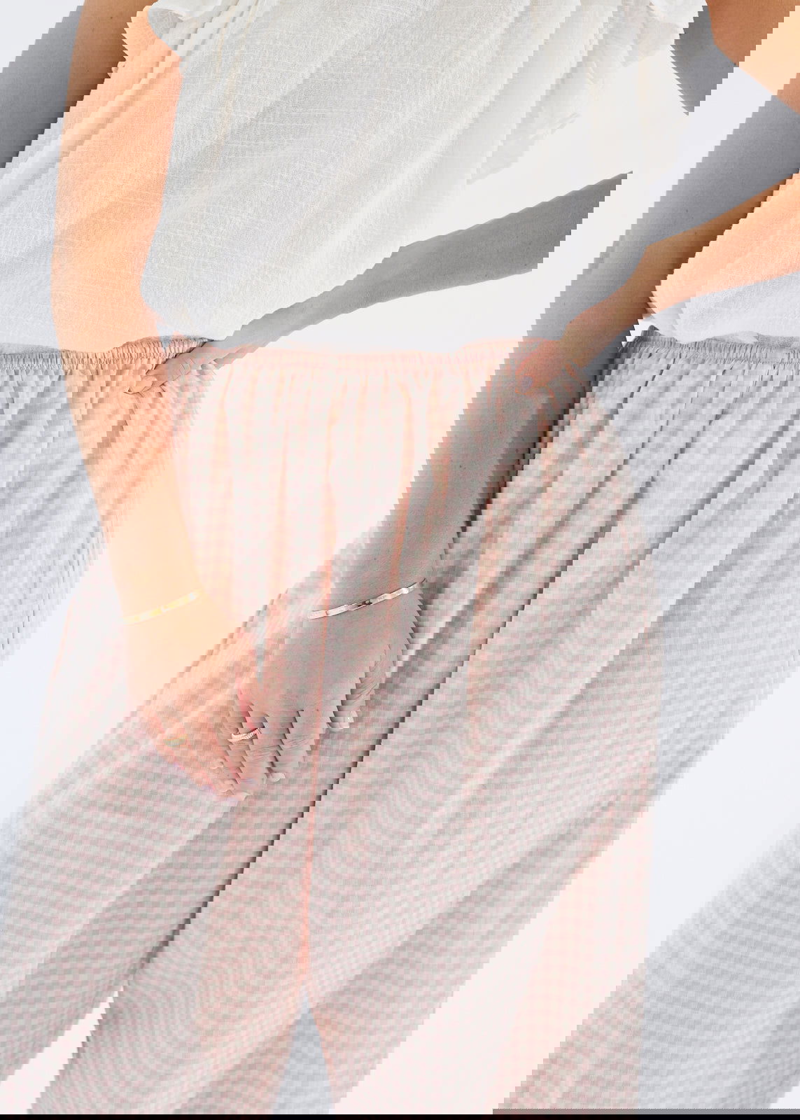 Broome Pant Pink Check - Salt + Soda