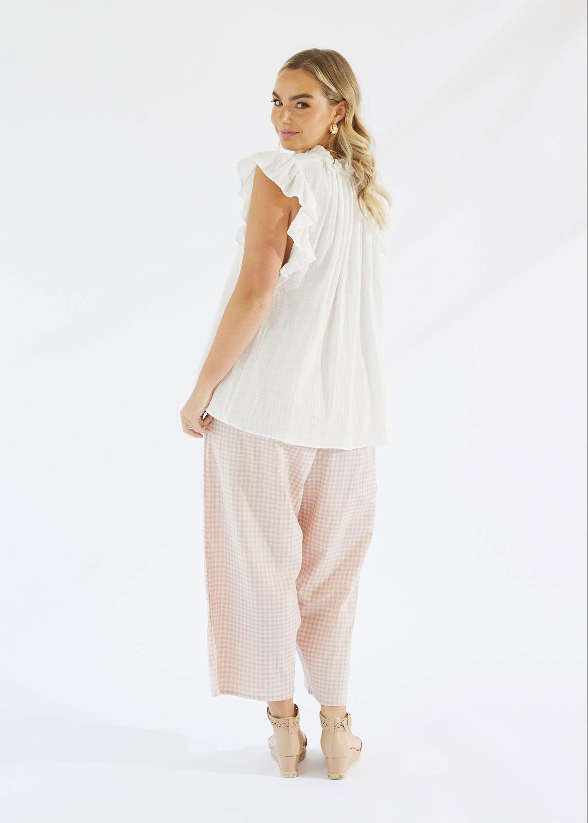 Broome Pant Pink Check - Salt + Soda