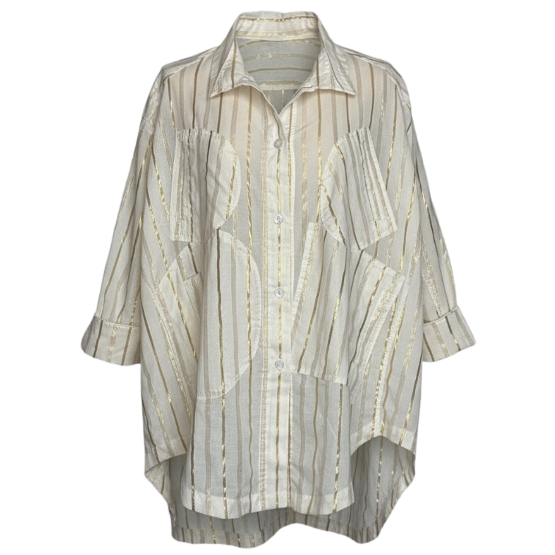 Cooley Shirt - Metallic Stripe - Fits Size 22/24