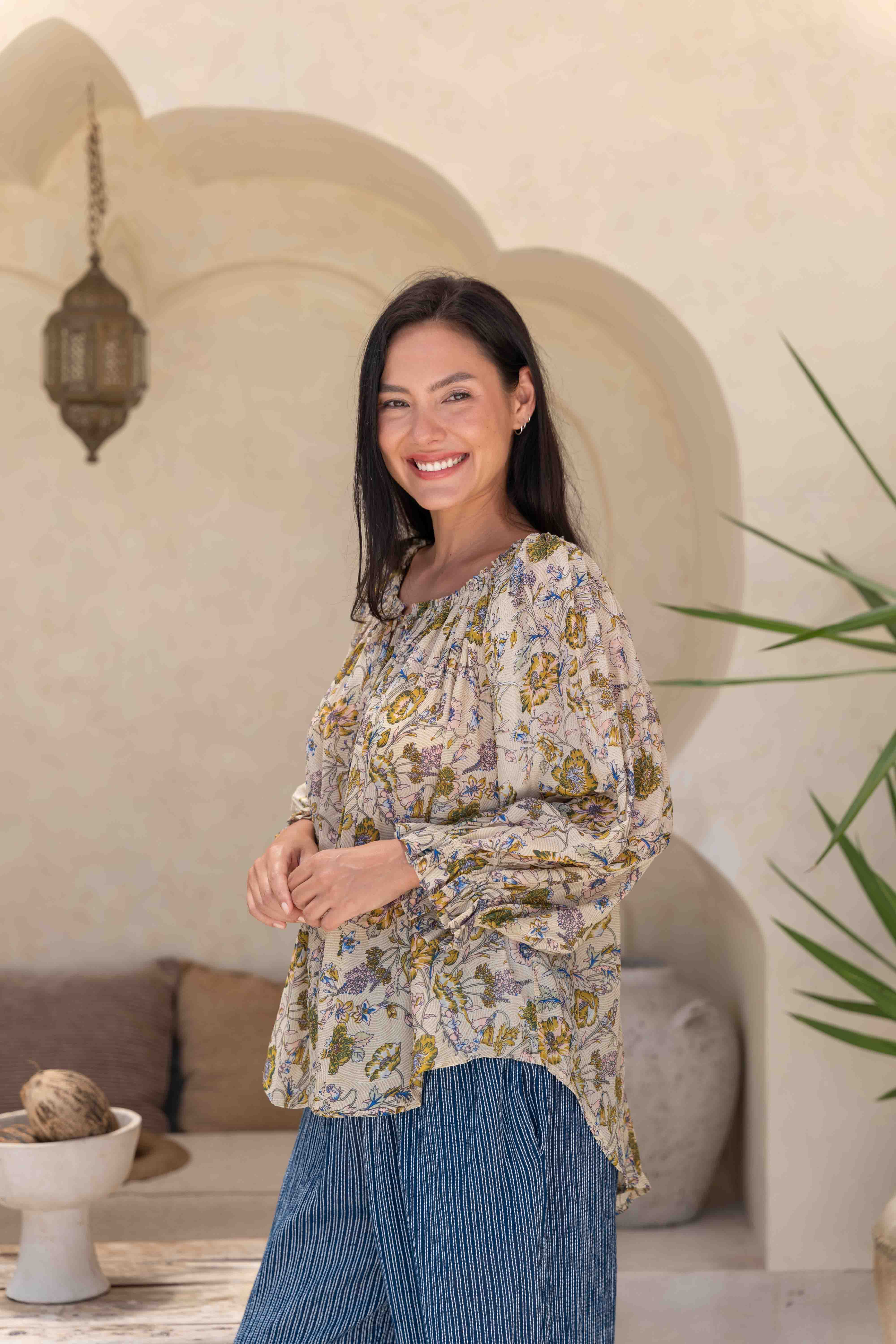 Ouvea Blouse - Meadow Floral