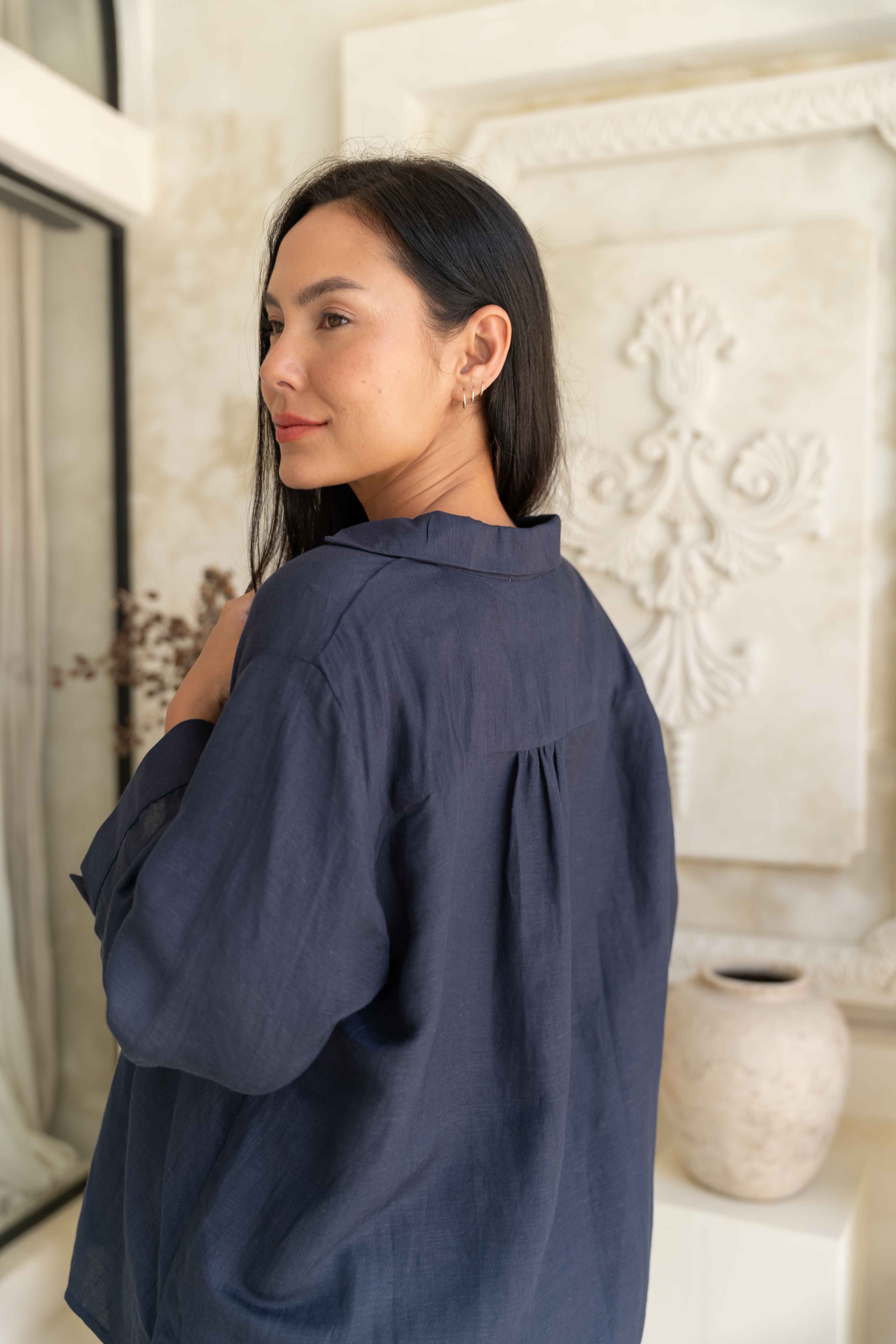 Sienna Shirt - Navy
