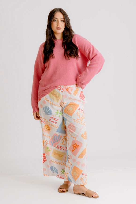 Luxe 100% Cashmere Sweater - Sorbet Pink - Salt + Soda