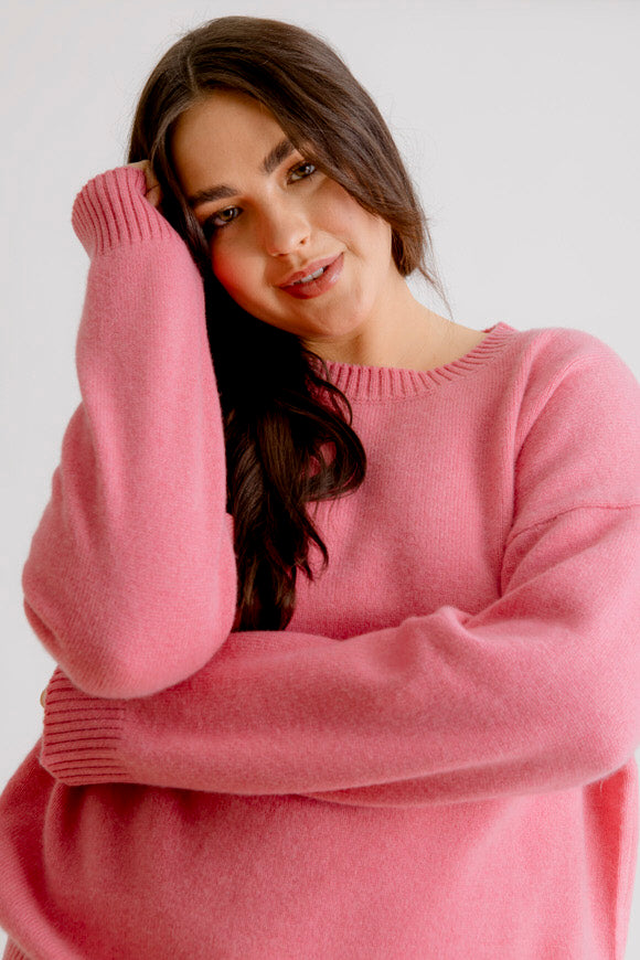 Luxe 100% Cashmere Sweater - Sorbet Pink - Salt + Soda