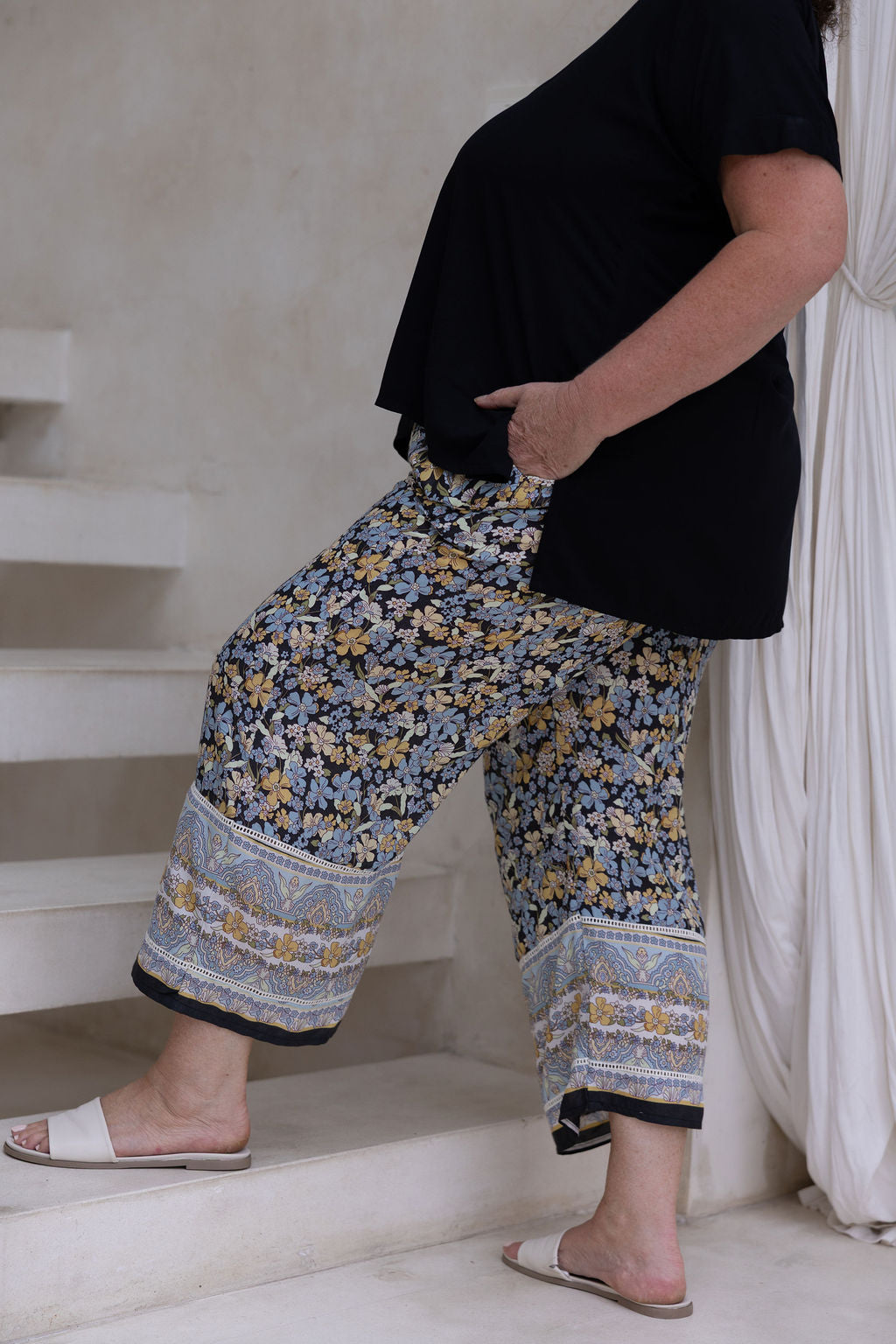 Malibu Pant - Bluebell Floral