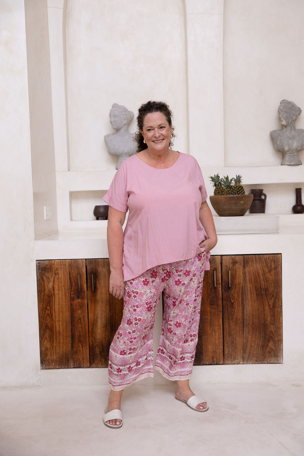 Malibu Pant - Berry Blossom Floral