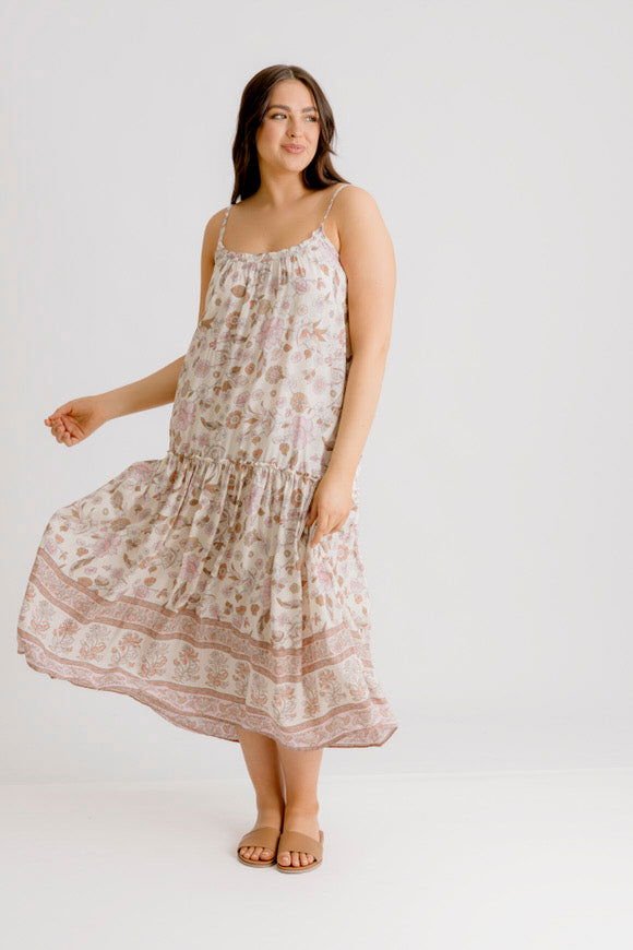 Avalon Printed Dress - Blush - Salt + Soda