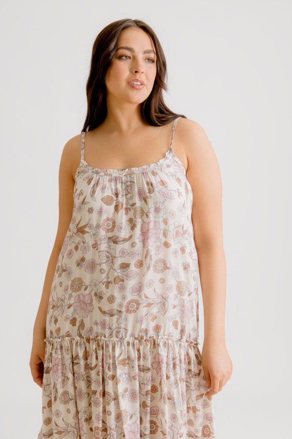 Avalon Printed Dress - Blush - Salt + Soda