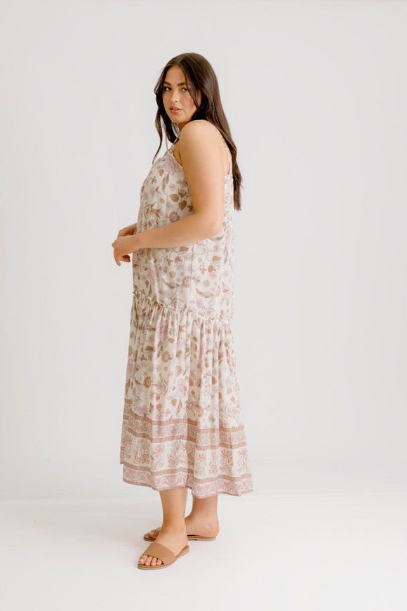 Avalon Printed Dress - Blush - Salt + Soda