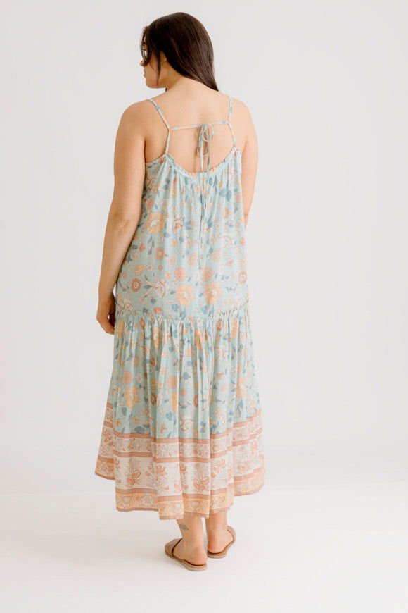 Avalon Printed Dress - Sea Green - Salt + Soda