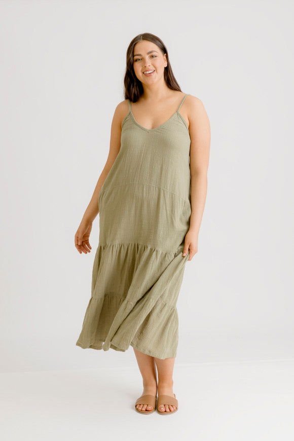 Clara Dress - Khaki - Salt + Soda