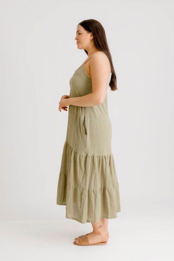 Clara Dress - Khaki - Salt + Soda