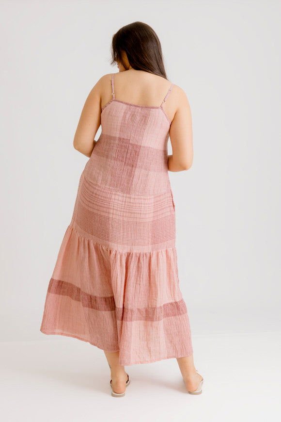 Clara Dress - Rose Check - Salt + Soda