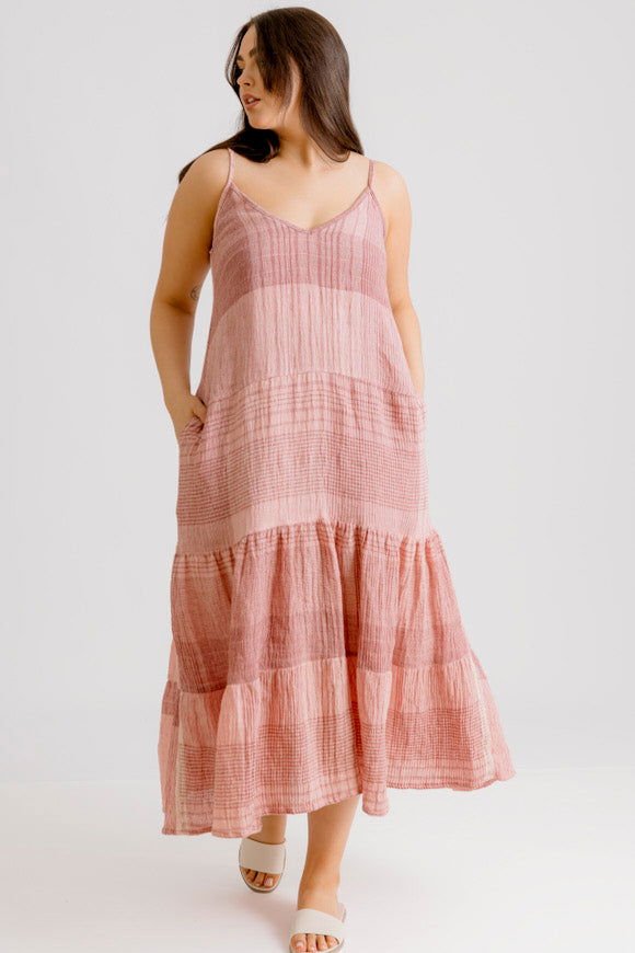 Clara Dress - Rose Check - Salt + Soda