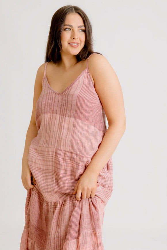 Clara Dress - Rose Check - Salt + Soda