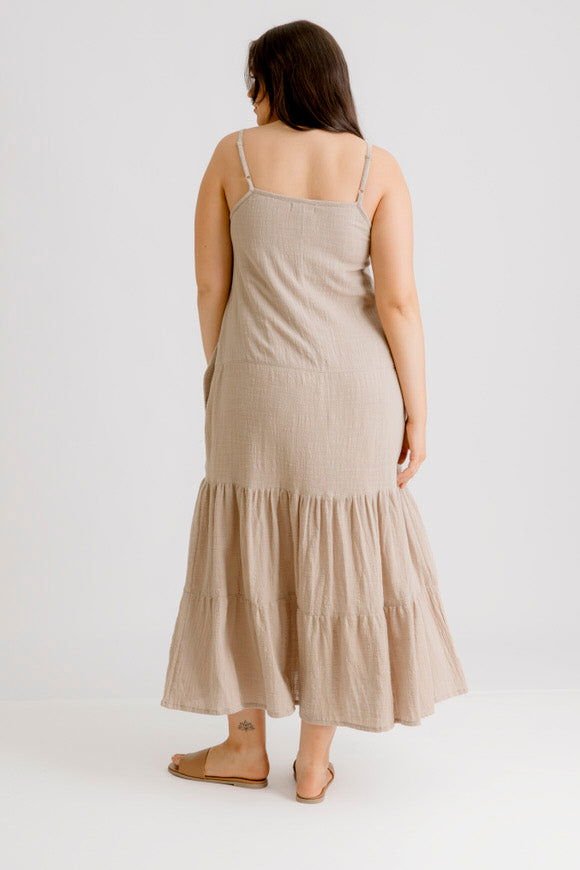 Clara Dress - Stone - Salt + Soda