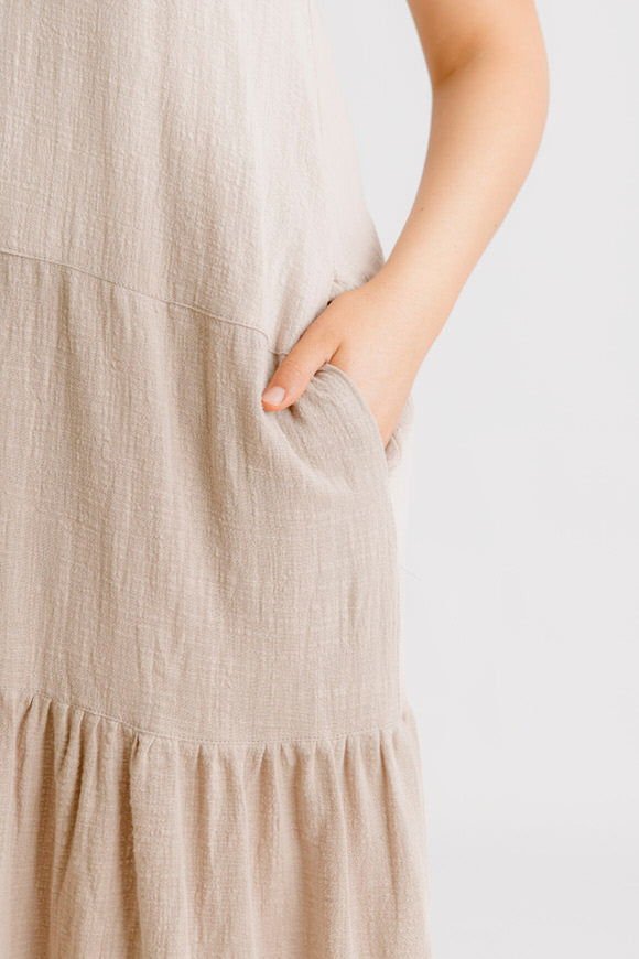 Clara Dress - Stone - Salt + Soda