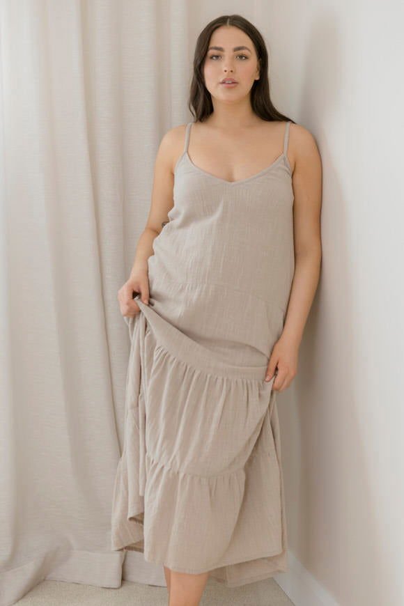 Clara Dress - Stone - Salt + Soda