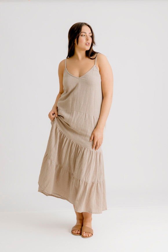 Clara Dress - Stone - Salt + Soda