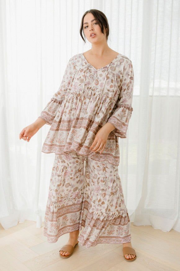 Clover Print Pant - Blush - Salt + Soda