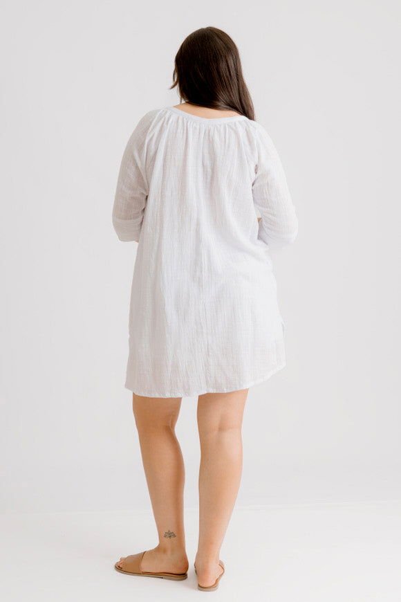 Giselle Tunic Top - White - Salt + Soda