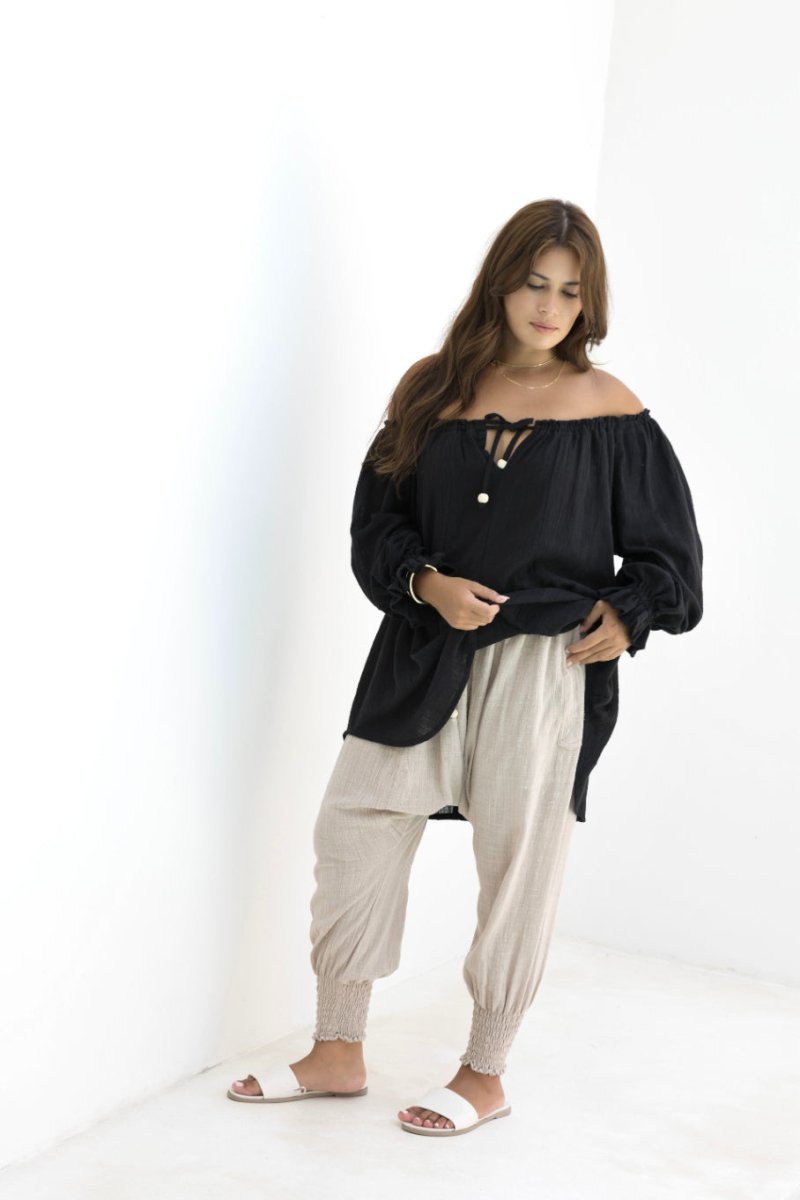 Ouvea Blouse - Black - Salt + Soda