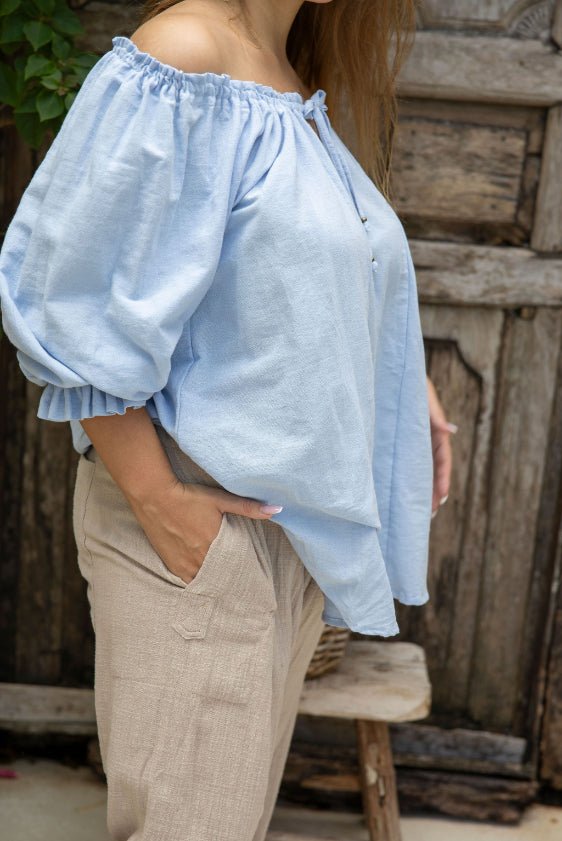 Ouvea Blouse - Cloud - Salt + Soda