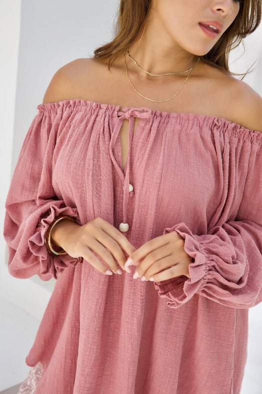 Ouvea Blouse - Pink Clay - Salt + Soda