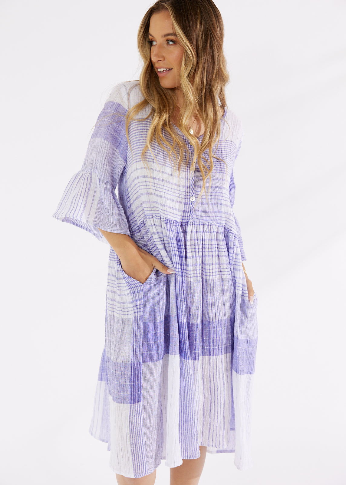 Lima Dress Pacific Blue - Salt + Soda