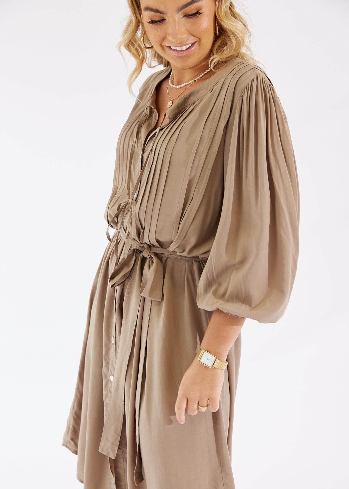 Novella Dress Pecan - Salt + Soda