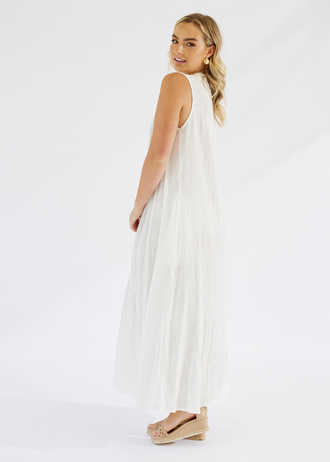 Rhodes Dress Cream - Salt + Soda