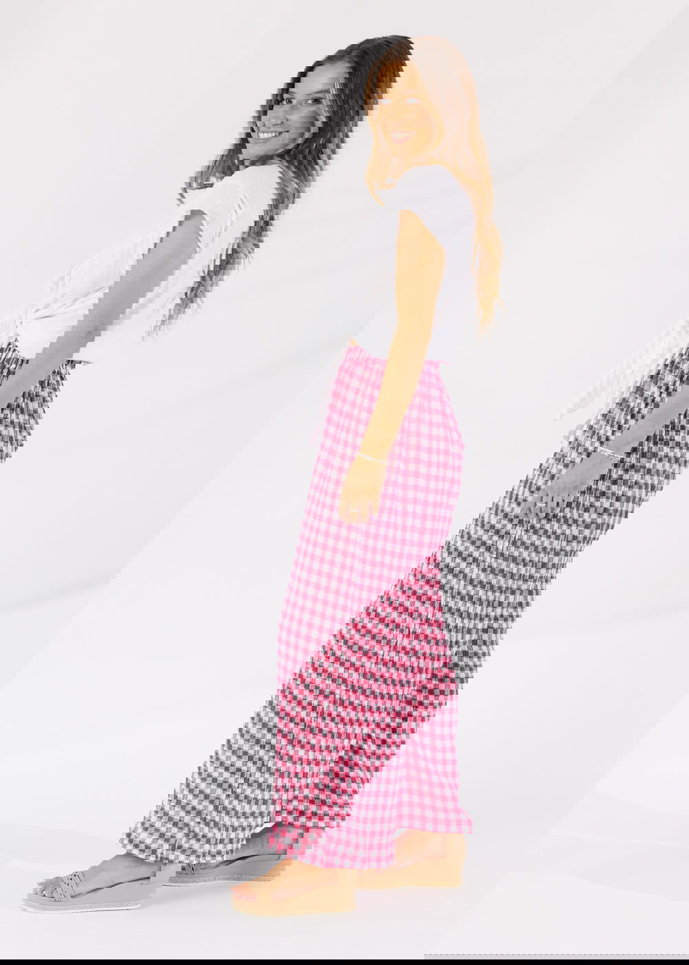 Bora Bora Pant Hibiscus Linen - Salt + Soda