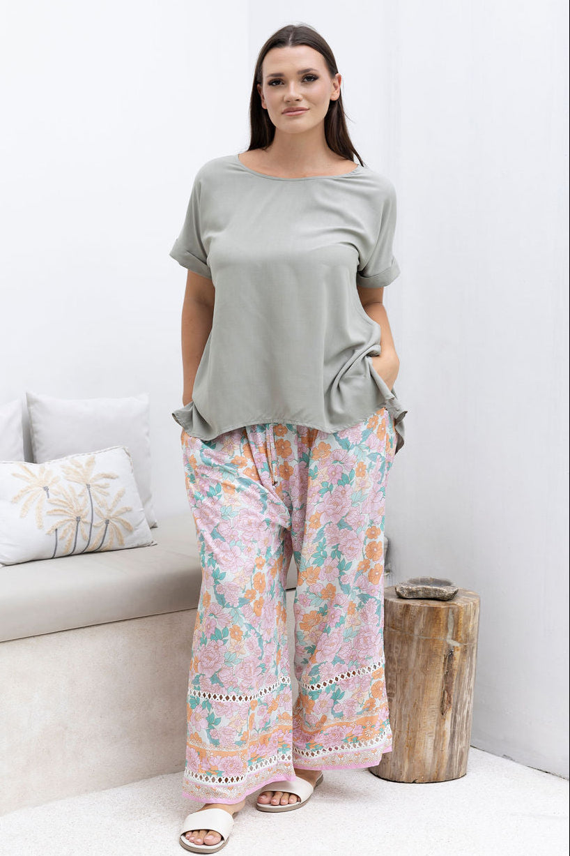 Malibu Pant - Peony Floral