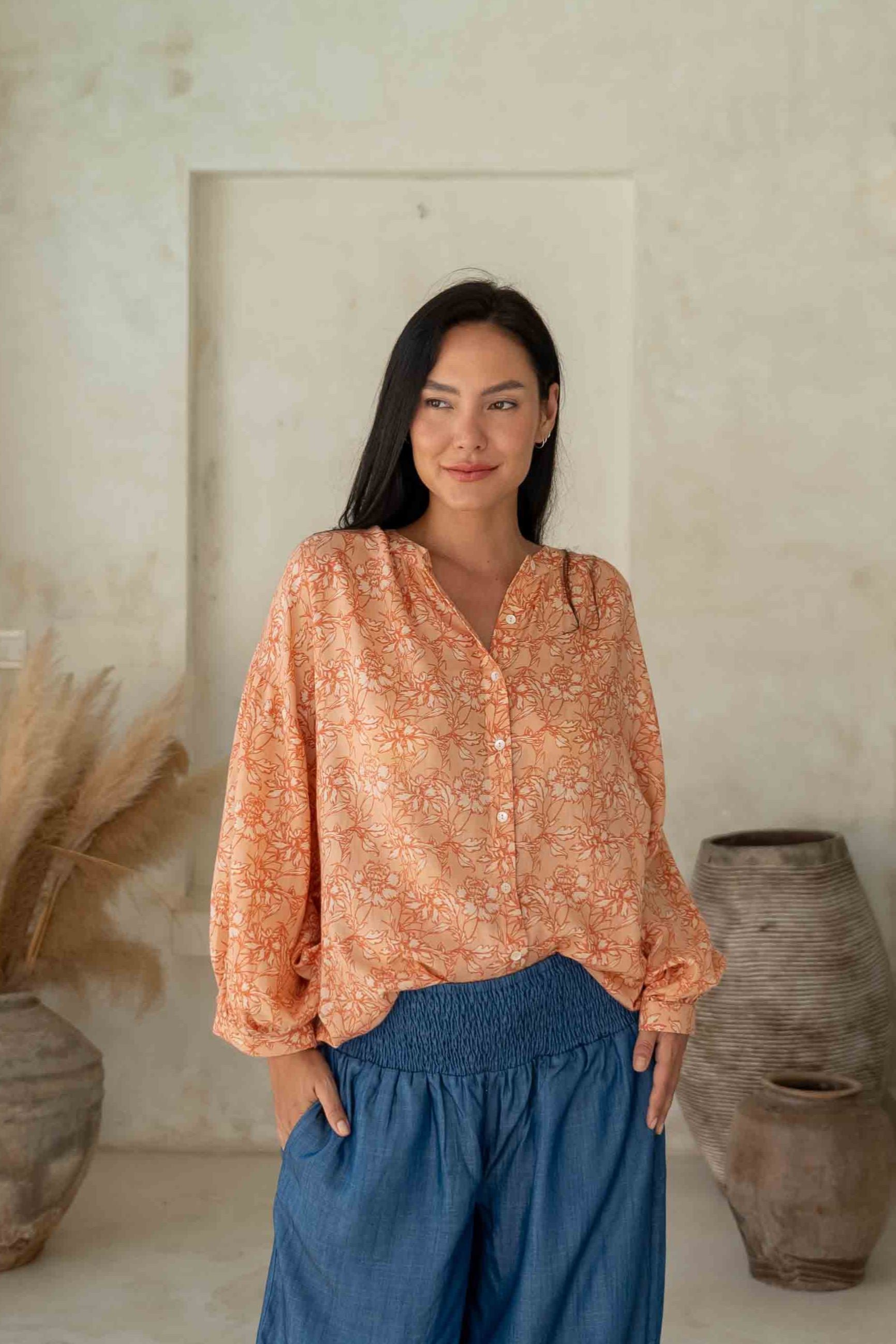 Goldie Shirt - Goldie Floral Print