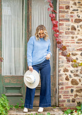 Lia Felt Hat Blue Trim