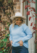 Lia Felt Hat Blue Trim