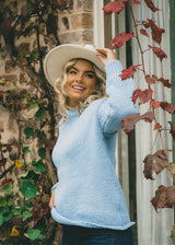Lia Felt Hat Blue Trim
