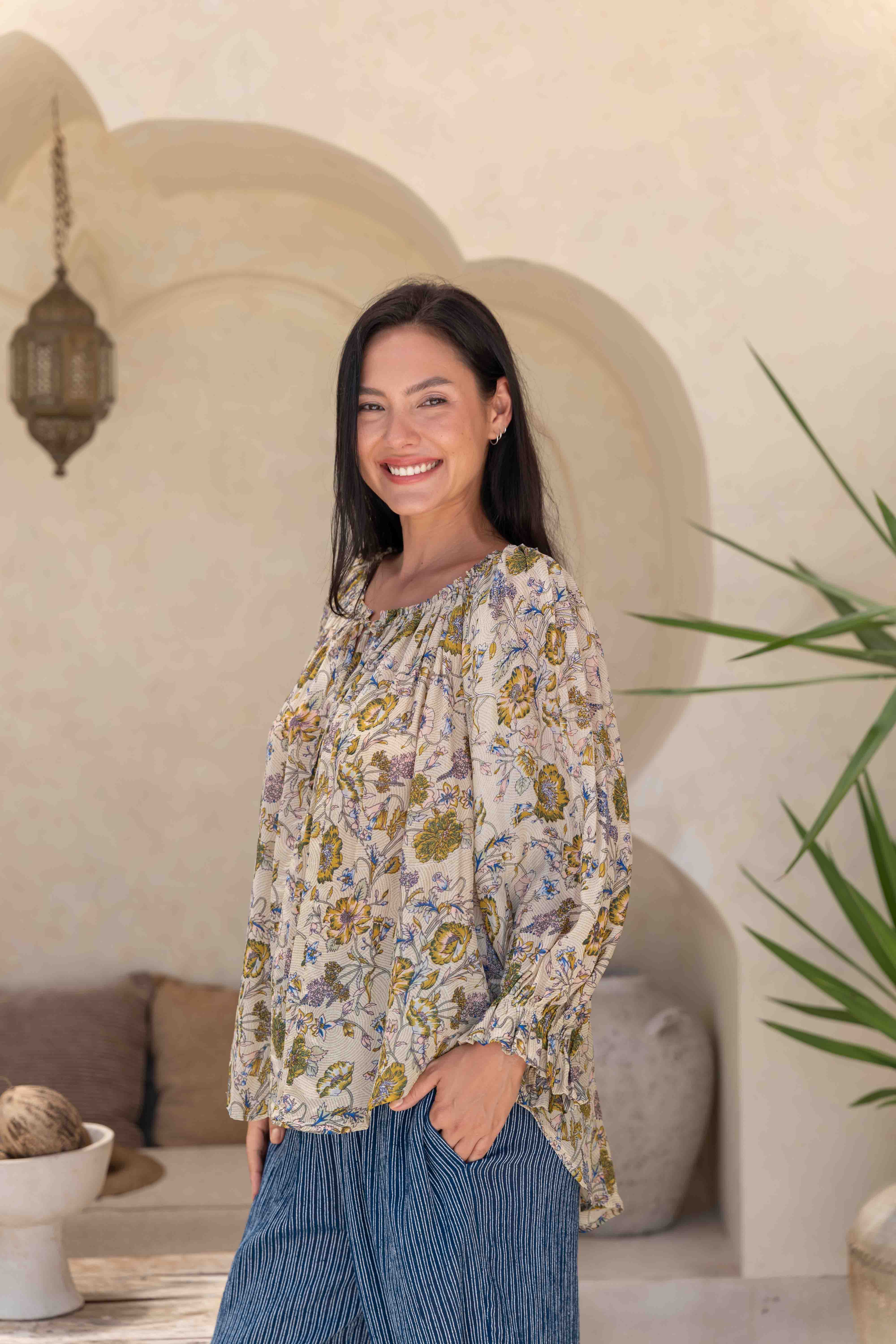 Ouvea Blouse - Meadow Floral