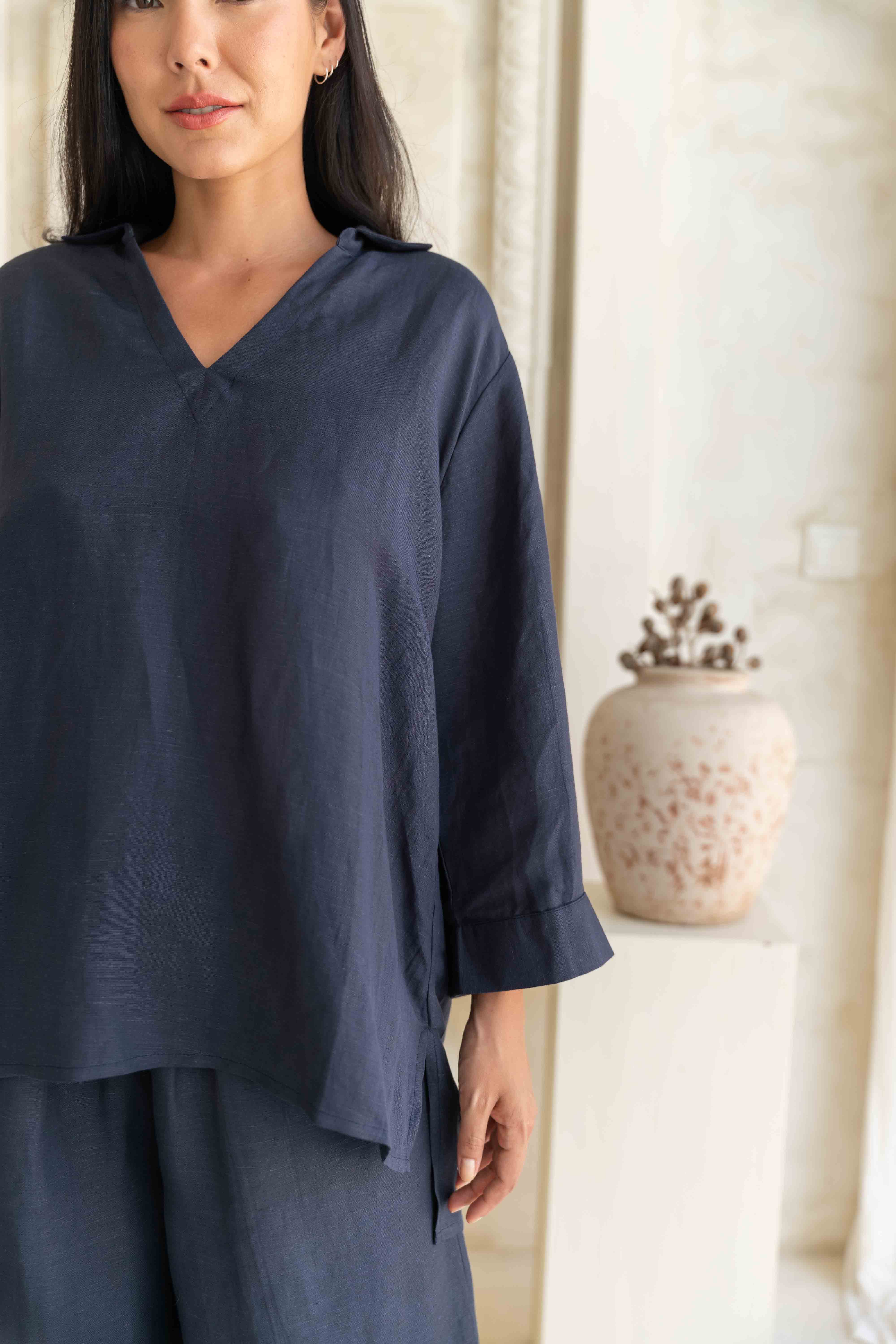 Sienna Shirt - Navy