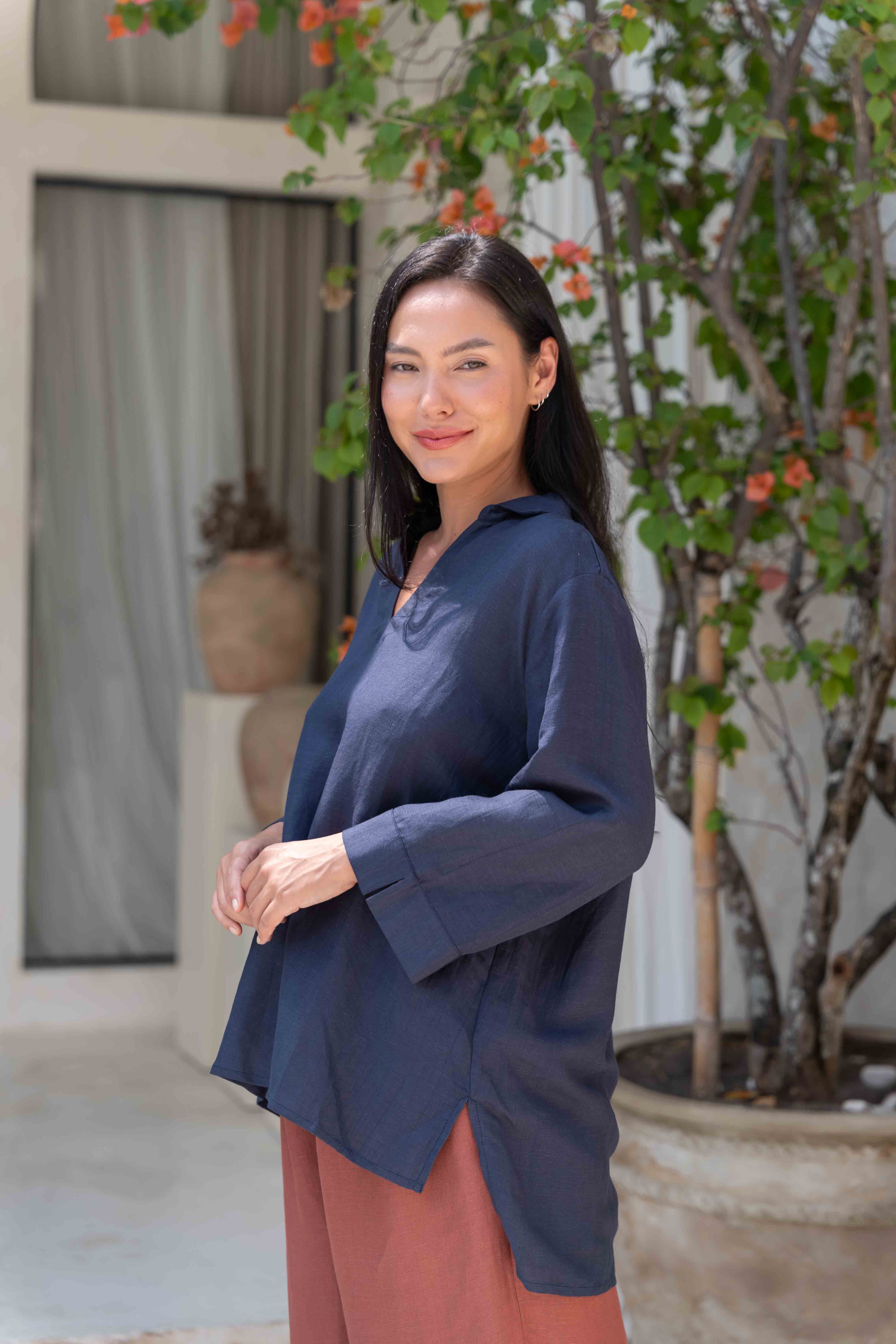 Sienna Shirt - Navy