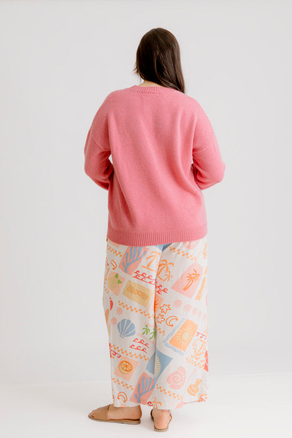 Luxe 100% Cashmere Sweater - Sorbet Pink - Salt + Soda