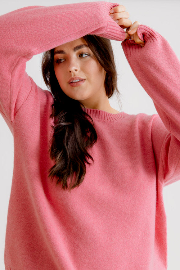 Luxe 100% Cashmere Sweater - Sorbet Pink - Salt + Soda