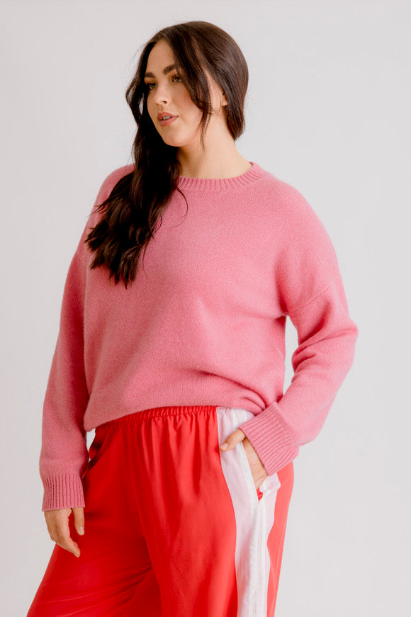 Luxe 100% Cashmere Sweater - Sorbet Pink - Salt + Soda