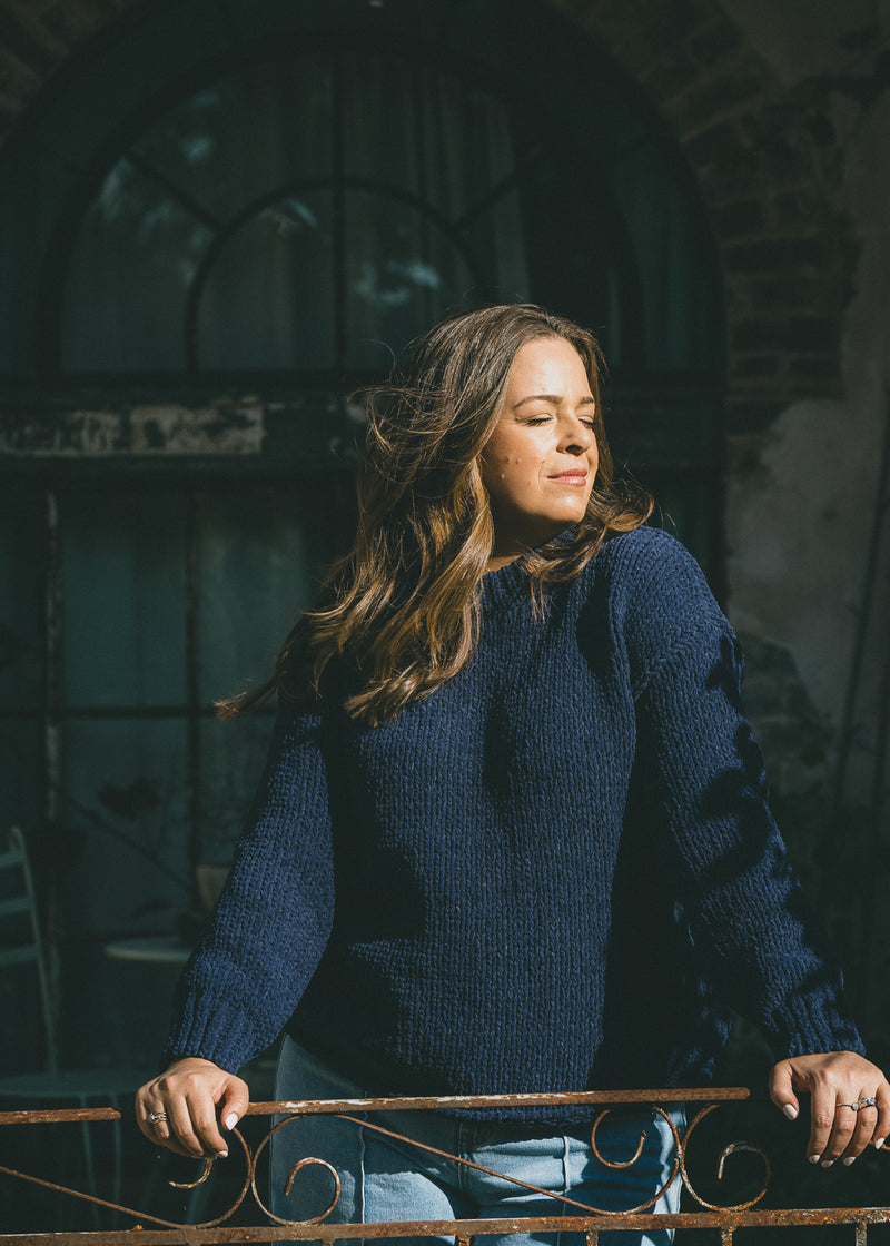 Thredbo Chunky Knit Navy