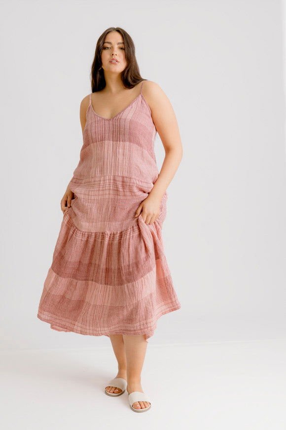 Clara Dress - Rose Check - Salt + Soda