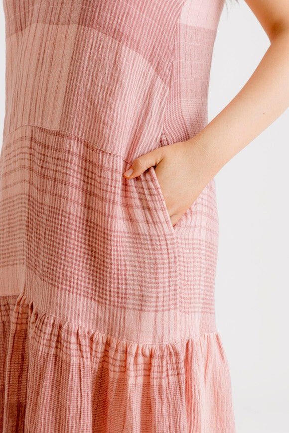 Clara Dress - Rose Check - Salt + Soda