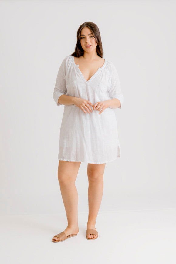 Giselle Tunic Top - White - Salt + Soda