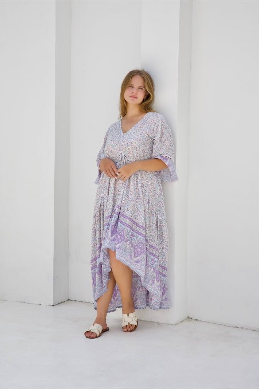 Hilo Dress - Mauve Daisy Print - Salt + Soda